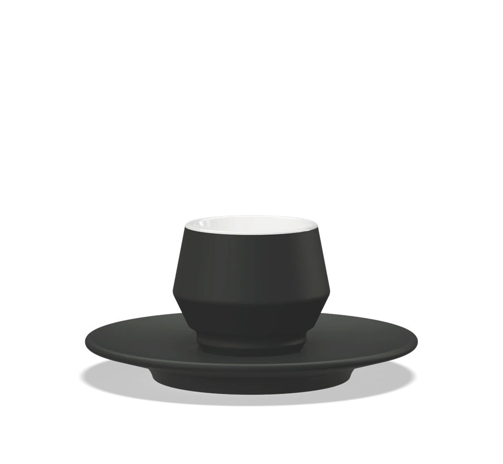 Set Taza Espresso Maniko con plato x1 Negro 70 ml