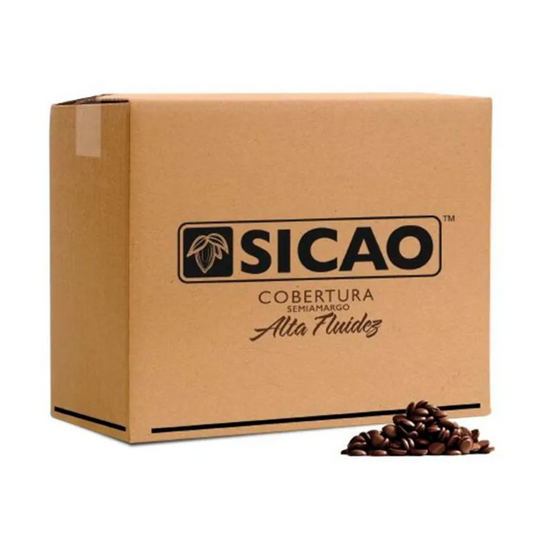 Cobertura de Chocolate Semi Amargo de Alta Fluidez 10 Kg.