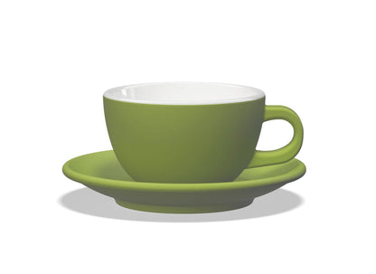 Set Tulipano Taza Milk con Plato x6 Colores 300 ml