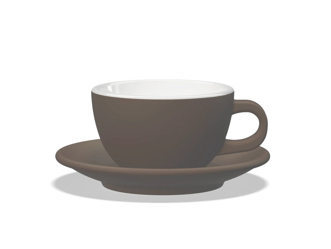 Set Tulipano Taza Milk con Plato x6 Colores 300 ml