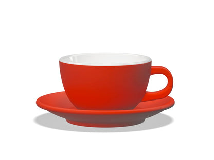 Set Tulipano Taza Milk con Plato x6 Colores 300 ml