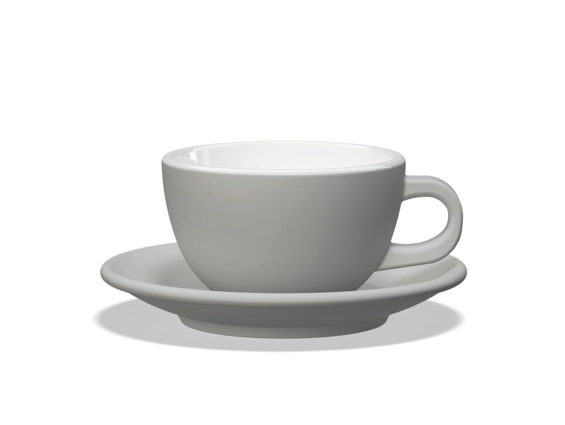 Set Tulipano Taza Milk con Plato x6 Colores 300 ml