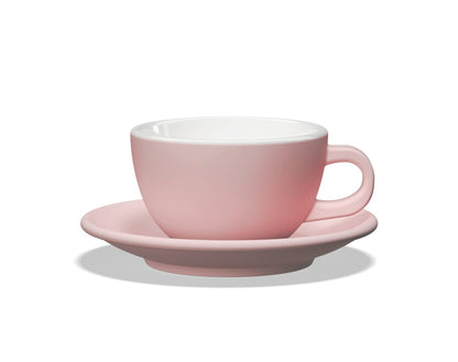 Set Tulipano Taza Milk con Plato x6 Colores 300 ml